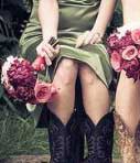 Bridesmaids in cowboy boots